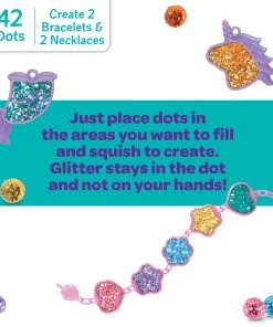 Crayola Glitter Dots Jewelry Kit, Glitter Craft Kit -Play-Doh shop 04 1130 0 200 Glitter Dots Kits Jewelry PDP 01 48507.1612743219