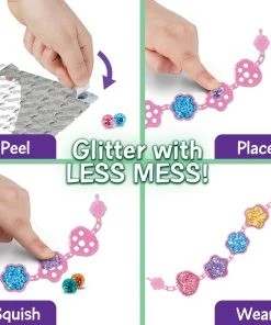 Crayola Glitter Dots Jewelry Kit, Glitter Craft Kit -Play-Doh shop 04 1130 0 200 Glitter Dots Kits Jewelry PDP 03 27770.1612743217