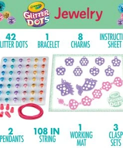 Crayola Glitter Dots Jewelry Kit, Glitter Craft Kit
