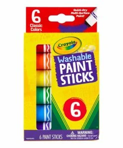 Crayola 6 Colours Washable Paint Sticks -Play-Doh shop 21007625 2 78489.1637639738