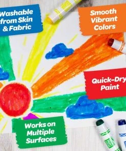 Crayola 6 Colours Washable Paint Sticks -Play-Doh shop 21007625 5 45315.1637637245