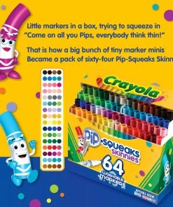 Crayola 64 Pip-Squeaks Skinnies Washable Markers -Play-Doh shop 22005639 3 26736.1661510462