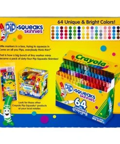 Crayola 64 Pip-Squeaks Skinnies Washable Markers -Play-Doh shop 22005639 6 26939.1661510462