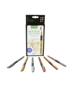 Crayola Signature 6 Count Liquid Metal Craft Markers -Play-Doh shop 22005650 2 11385.1661511164