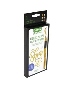 Crayola Signature 6 Count Liquid Metal Craft Markers -Play-Doh shop 22005650 5 49678.1661511161