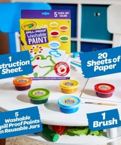 Crayola Spill Proof Washable Paint Kit -Play-Doh shop 23000669 7 29120.1673579119