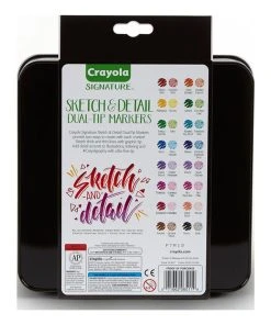 Crayola 16 Signature Sketch & Detail Dual-Tip Markers -Play-Doh shop 23000679 10 00001.1673579416