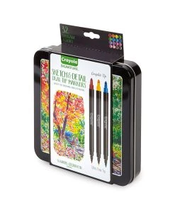 Crayola 16 Signature Sketch & Detail Dual-Tip Markers -Play-Doh shop 23000679 8 31269.1673579448
