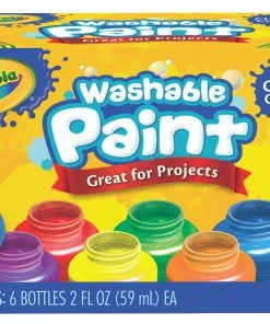 Crayola 6 Washable Kid's Paints -Play-Doh shop 54 1204 Washable Kids Paint 37733.1595314079