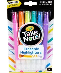 Crayola Take Note Erasable Highlighters, 6 Count -Play-Doh shop 58 6504 0 301 Take Note Erasable Highlighters 6ct F1 59664.1612744646