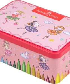 20 Faber-Castell Connector Pen Colour Markers Music Box Tin -Play-Doh shop 63 155095 11 26867.1640054243