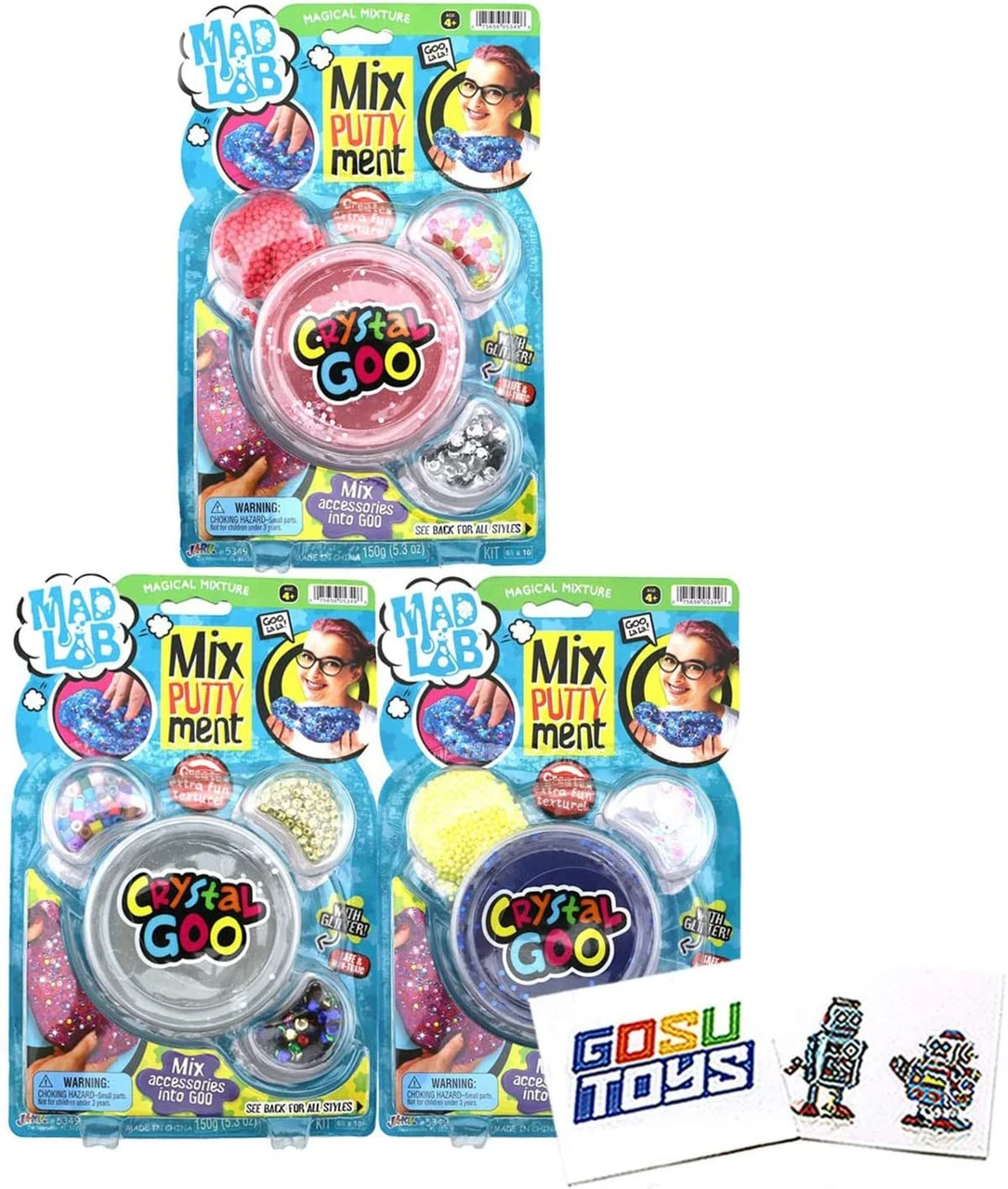 Mad Lab Mix Putty Crystal Glitter Slime Goo 5 Mad Lab Mix Putty Crystal Glitter Slime Goo - Image 3