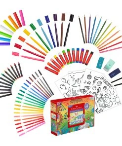 Faber-Castell The Ultimate Creativity Box - 80 Pieces -Play-Doh shop 88 379804 GiftSet TheUltimateCreativityBox ProductShot OutofPack 75323.1640055160