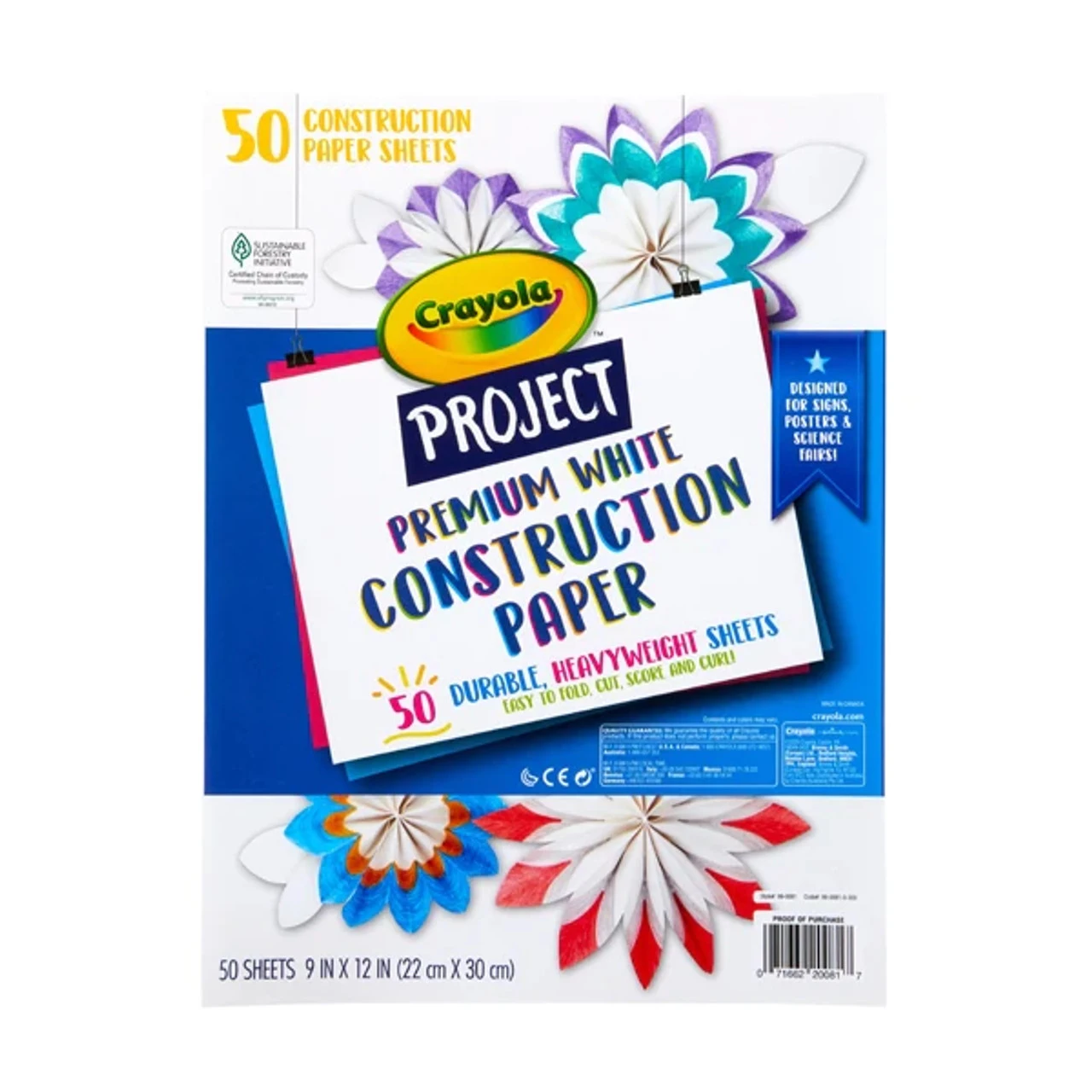 Crayola Premium Art & Craft Paper White - Image 3