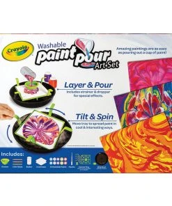 Crayola Washable Paint & Pour Art Set -Play-Doh shop A1576554 68434.1659059520